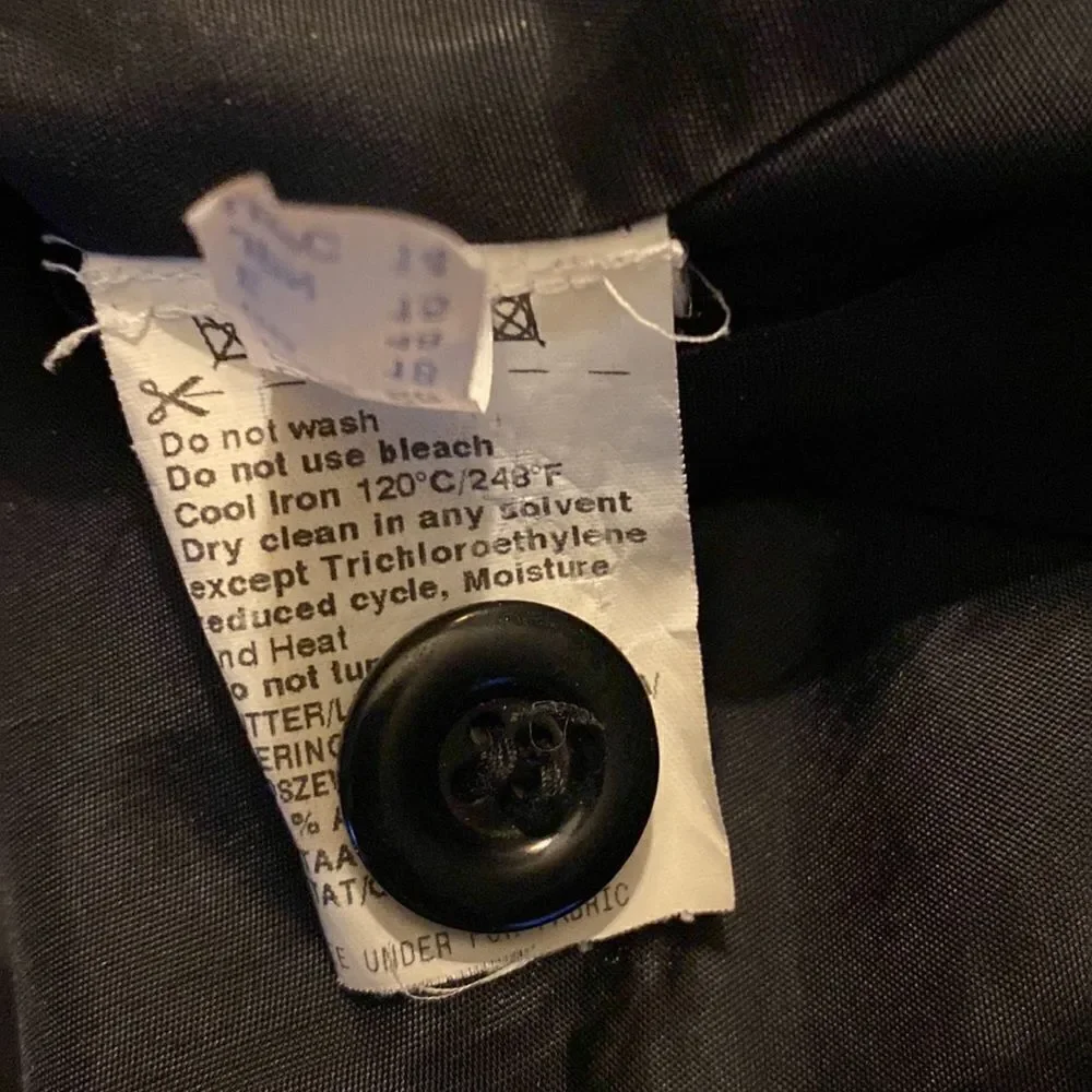 𝅺GERRY WEBER, vintage,BLACK & WHITE WOVEN PETER PAN COLLAR LINED BLAZER.SIZE 14 - Picture 9 of 11